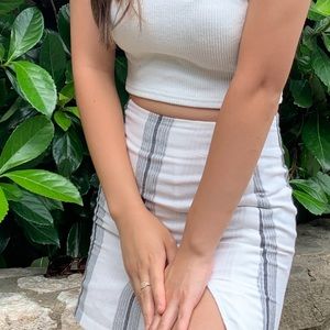 Striped mini skirt